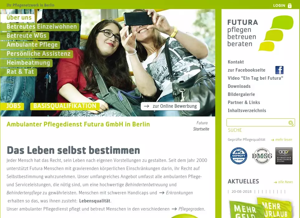 Futura Gmbh Pflegen Betreuen Beraten Ambulanter Pflegedienst In Berlin