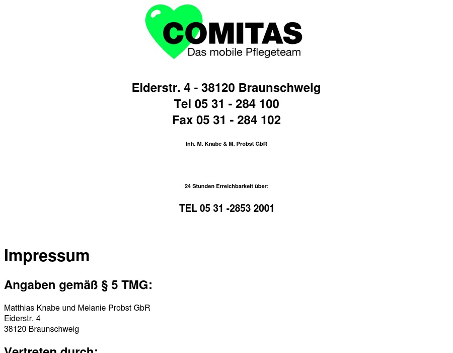 COMITAS-Das mobile Pflegeteam