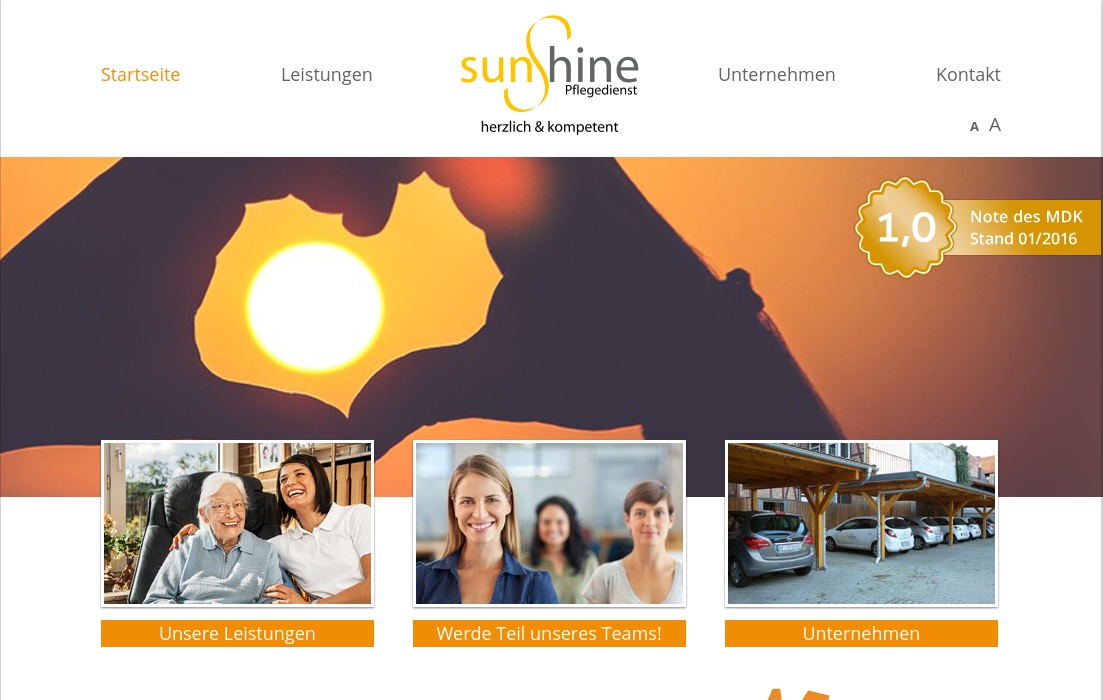 sunShine Pflegedienst herzlich & kompetent