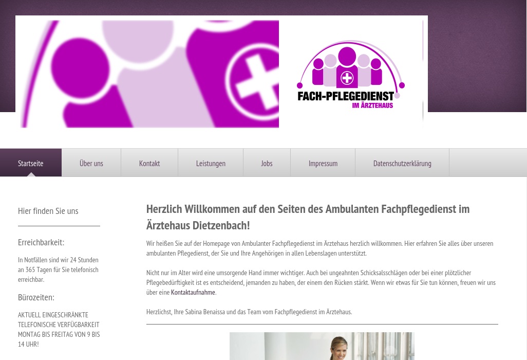 Ambulanter Fachpflegedienst im Ärztehaus Sabina Benaissa