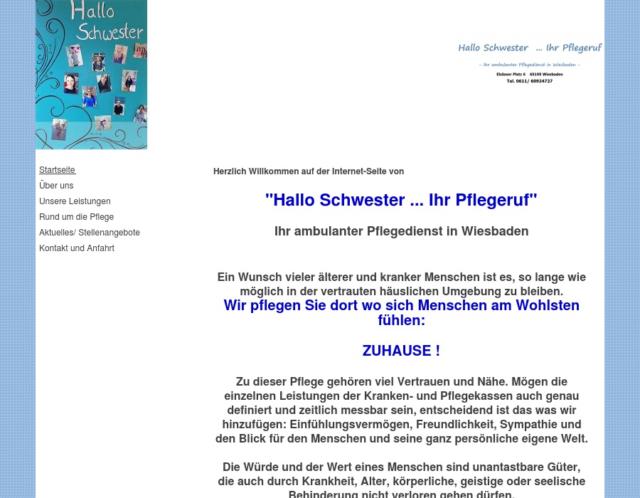 Hallo Schwester ... Ihr Pflegeruf Kathleen Zacher