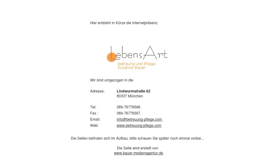 LebensArt Betreuung u. Pflege Susanne Bauer