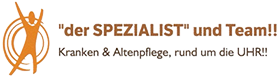 Logo: "der Spezialist" und Team Kranken- und Altenpflegedienst
