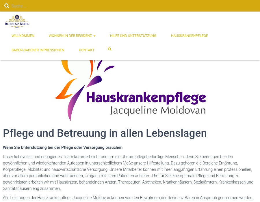 Hauskrankenpflege Jacqueline Moldovan