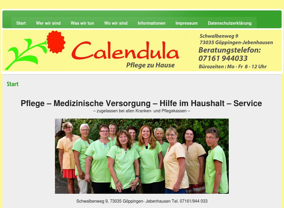 Calendula - Pflege und Hilfe zu Hause