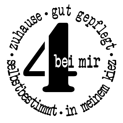 Logo: 4 bei mir. kiezpflege. berlin