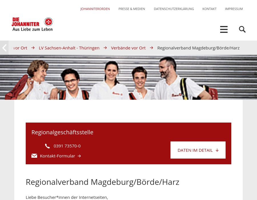 Johanniter-Unfall-Hilfe e.V., RV Magdeburg/Börde/Harz, Ambulanter Pflegedienst Angern