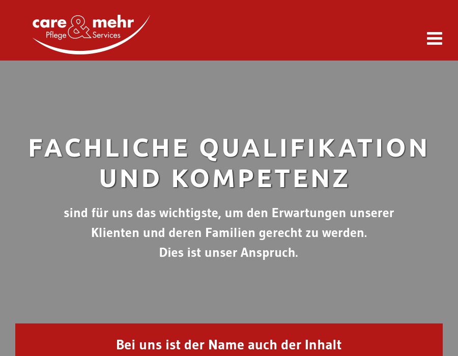 care & mehr Sachsen GmbH, Pflege & Service