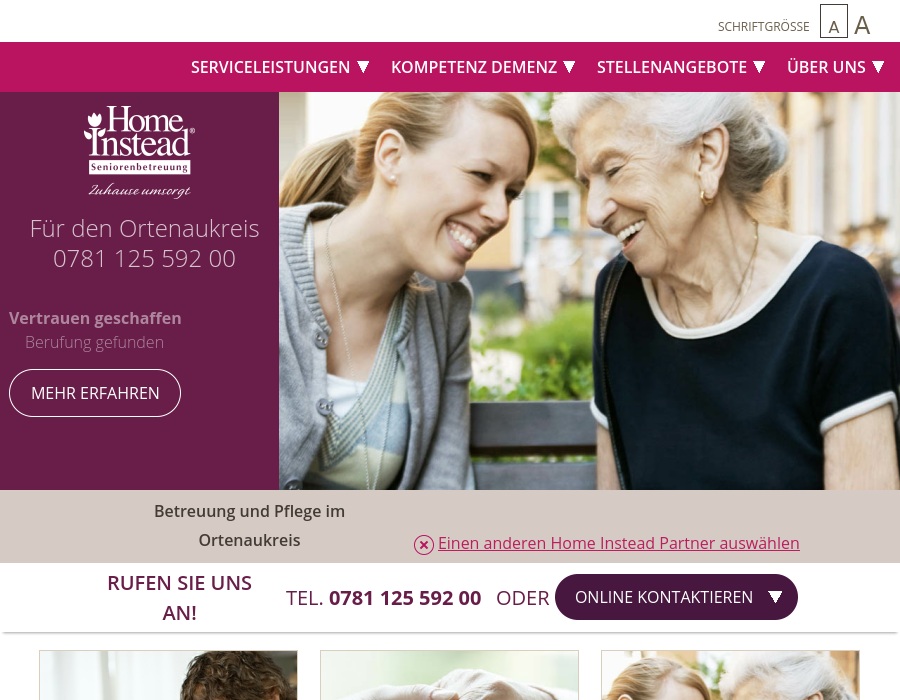 Home Instead Ortenau, Pflegeagentur Susanne M. Venter