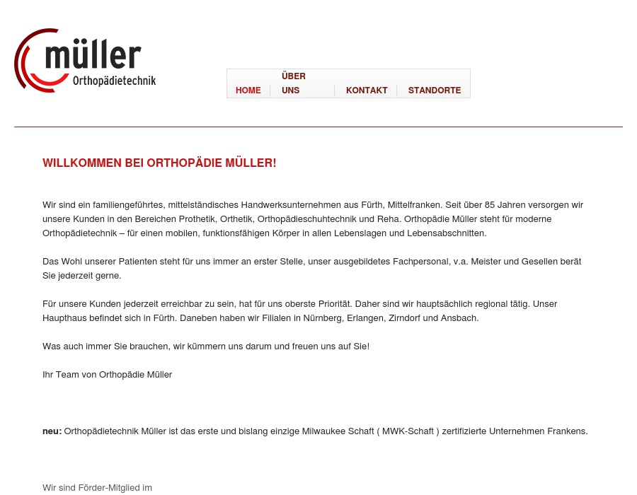 Orthopädie Müller GmbH Sanitätshaus