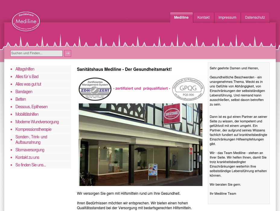 Mediline GmbH & Co KG Sanitätshaus