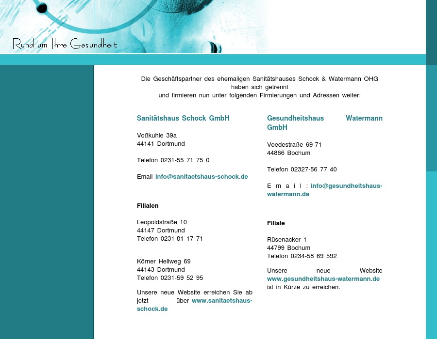 Sanitätshaus Schock & Watermann OHG Orthopädietechnik