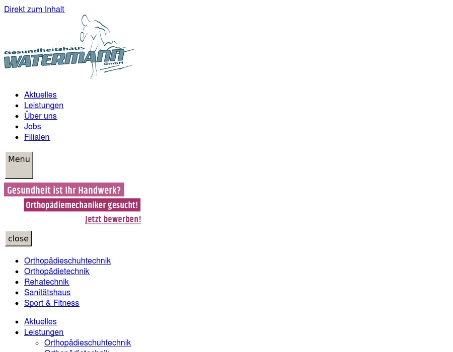 Gesundheitshaus Watermann GmbH Sanitätshaus