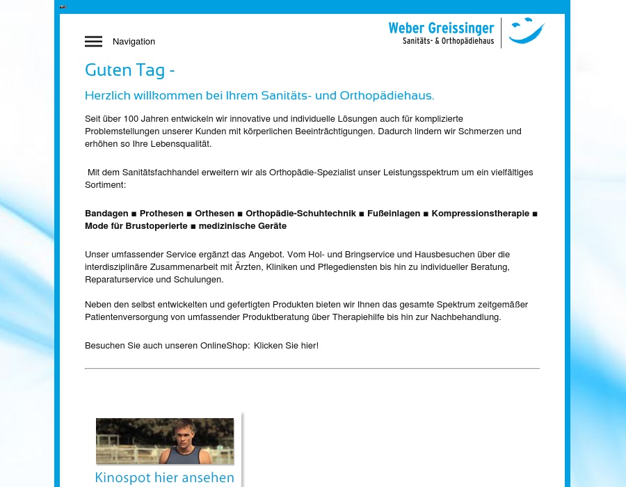 Weber & Greissinger Sanitätshaus Orthopädietechnik