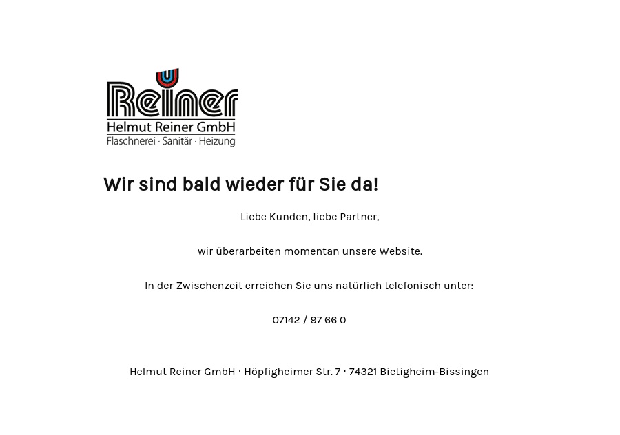 Helmut Reiner GmbH Heizung- und Sanitärmeisterbetrieb