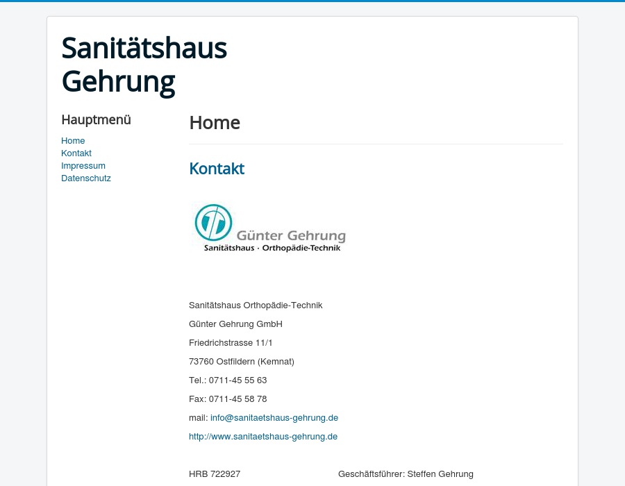 Günter Gehrung GmbH Sanitätshaus