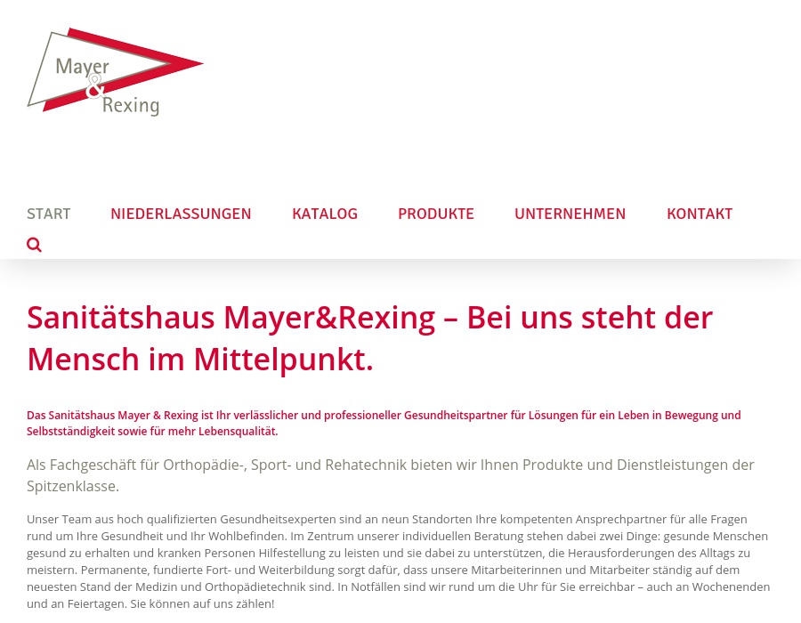 Sanitätshaus Mayer&Rexing