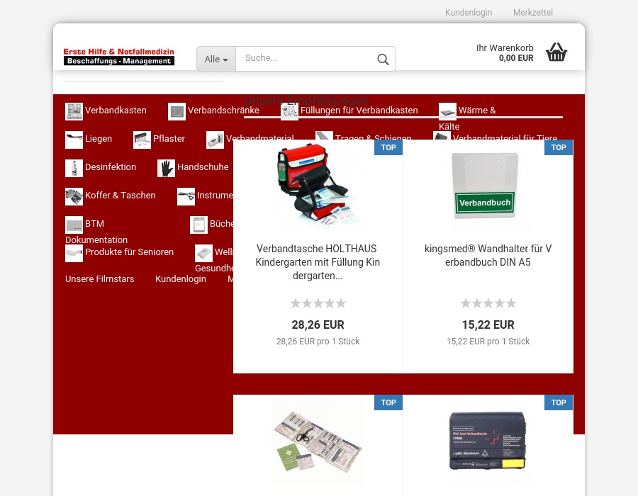 Beschaffungs - Management Erste Hilfe & Notfallmedizin