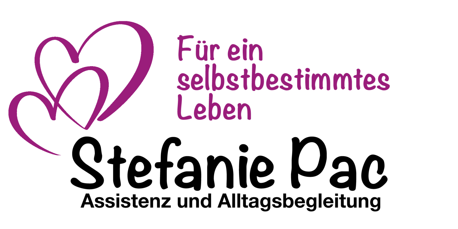 Logo: Stefanie Pac-Assistenz und Alltagsbegleitung. Für ein Selbstbestimmtes Leben.